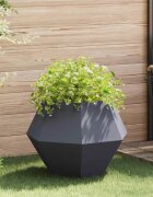 vidaXL Кашпа Антрацит 75 x 75 x 60 см Стомана