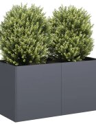 vidaXL Кашпа антрацит 80x40x40 см студеновалцувана стомана
