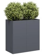 vidaXL Кашпа антрацит 80x40x80 см студеновалцувана стомана