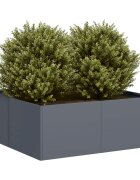 vidaXL Кашпа антрацит 80x80x30 см стомана