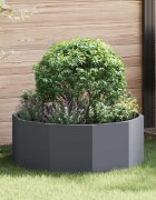 vidaXL Кашпа Антрацит 90 x 90 x 35 см Стомана