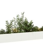 vidaXL Кашпа бяла 280x40x40 см студеновалцувана стомана