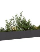 vidaXL Кашпа черна 280x40x40 см студеновалцувана стомана