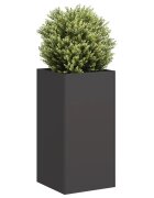 vidaXL Кашпа черна 40x40x80 см студеновалцувана стомана
