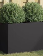vidaXL Кашпа черна 62x40x39 см студеновалцувана стомана