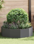 vidaXL Кашпа Черно 120 x 120 x 35 см Стомана