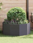 vidaXL Кашпа Черно 120 x 120 x 50 см Стомана