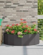 vidaXL Кашпа Черно 120 x 60 x 35 cm Стомана