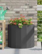 vidaXL Кашпа Черно 60 x 30 x 50 см Стомана
