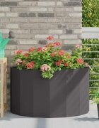 vidaXL Кашпа Черно 90 x 45 x 50 см Стомана