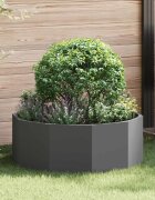 vidaXL Кашпа Черно 90 x 90 x 35 см Стомана