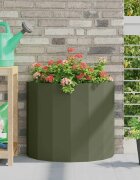 vidaXL Кашпа Маслинено зелено 60 x 30 x 50 см Стомана