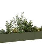 vidaXL Кашпа маслиненозелена 280x40x40 см студеновалцувана стомана