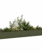 vidaXL Кашпа маслиненозелена 360x40x40 см студеновалцувана стомана