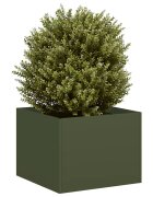 vidaXL Кашпа маслиненозелена 40x40x30 см стомана