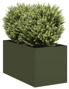 vidaXL Кашпа маслиненозелена 40x80x40 см студеновалцувана стомана