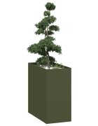vidaXL Кашпа маслиненозелена 40x80x80 см стомана