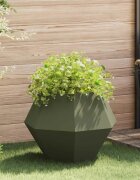 vidaXL Кашпа Маслиненозелено 75 x 75 x 60 см Стомана