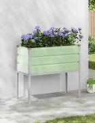vidaXL Кашпа Пастелно зелено 100 x 45 x 90 см Галванизирана стомана
