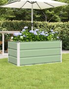 vidaXL Кашпа Пастелно зелено 100 x 50 x 45 cm Галванизирана стомана