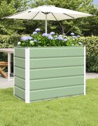 vidaXL Кашпа Пастелно зелено 100 x 50 x 77 см Галванизирана стомана