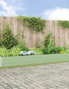 vidaXL Кашпа Пастелно зелено 385 x 100 x 45 см Поцинкована стомана