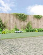 vidaXL Кашпа Пастелно зелено 480 x 100 x 45 см Поцинкована стомана