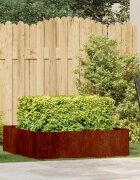vidaXL Кашпа ръждива 100x100x30 см патинираща стомана