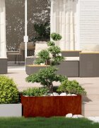 vidaXL Кашпа ръждива 100x100x40 см патинираща стомана