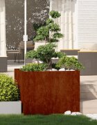 vidaXL Кашпа ръждива 100x100x80 см патинираща стомана