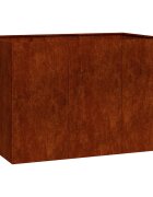 vidaXL Кашпа ръждива 120x80x80 см патинираща стомана