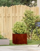 vidaXL Кашпа ръждива 40x40x40 см патинираща стомана