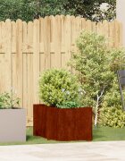 vidaXL Кашпа ръждива 40x80x40 см патинираща стомана
