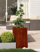 vidaXL Кашпа ръждива 40x80x80 см патинираща стомана
