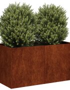 vidaXL Кашпа ръждива 80x40x40 см патинираща стомана