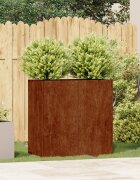 vidaXL Кашпа ръждива 80x40x80 см патинираща стомана