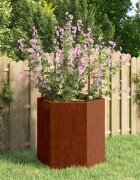 vidaXL Кашпа ръждиво 40x40x45 см кортенова стомана