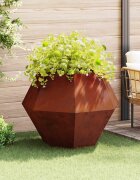 vidaXL Кашпа Ръждясало 100 x 100 x 80 см Кортенова стомана