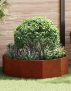 vidaXL Кашпа Ръждясало 120 x 120 x 35 см Патинираща стомана