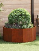vidaXL Кашпа Ръждясало 120 x 120 x 50 см Патинираща стомана