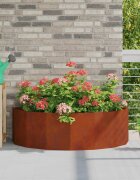 vidaXL Кашпа Ръждясало 120 x 60 x 35 cm Патинираща стомана