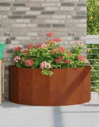 vidaXL Кашпа Ръждясало 120 x 60 x 50 см Патинираща стомана
