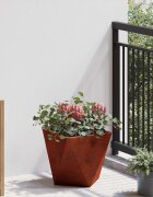 vidaXL Кашпа Ръждясало 30 x 30 x 30 cm Патинираща стомана