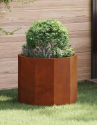 vidaXL Кашпа Ръждясало 60 x 60 x 50 см Патинираща стомана