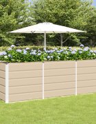 vidaXL Кашпа Слонова кост 240 x 80 x 75 см Стомана