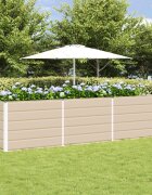 vidaXL Кашпа Слонова кост 290 x 50 x 75 см Галванизирана стомана