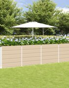 vidaXL Кашпа Слонова кост 320 x 80 x 75 см Стомана