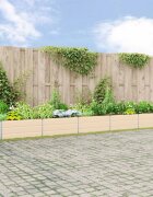 vidaXL Кашпа Слонова кост 480 x 100 x 45 см Поцинкована стомана