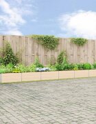 vidaXL Кашпа Слонова кост 580 x 100 x 45 см Поцинкована стомана