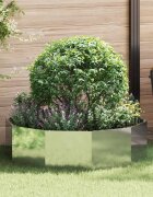 vidaXL Кашпа Сребрист 120 x 120 x 35 см Галванизирана стомана